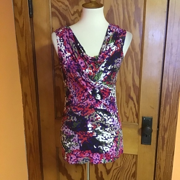 Cabi op art bright plunging tank top - Picture 8 of 9